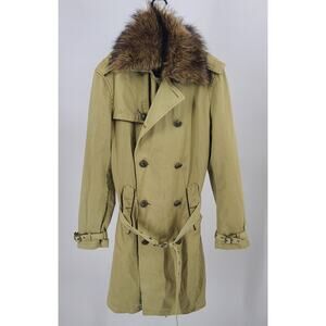 Z Brand Vintage double breasted trench coat Socal USA beige Size Large Old Money